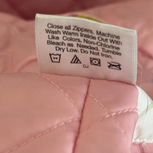 Hanna Andersson Floral Hooded Snowsuit Winter Toddler Girls 80 18 24M 2T Pink - Picture 9 of 14